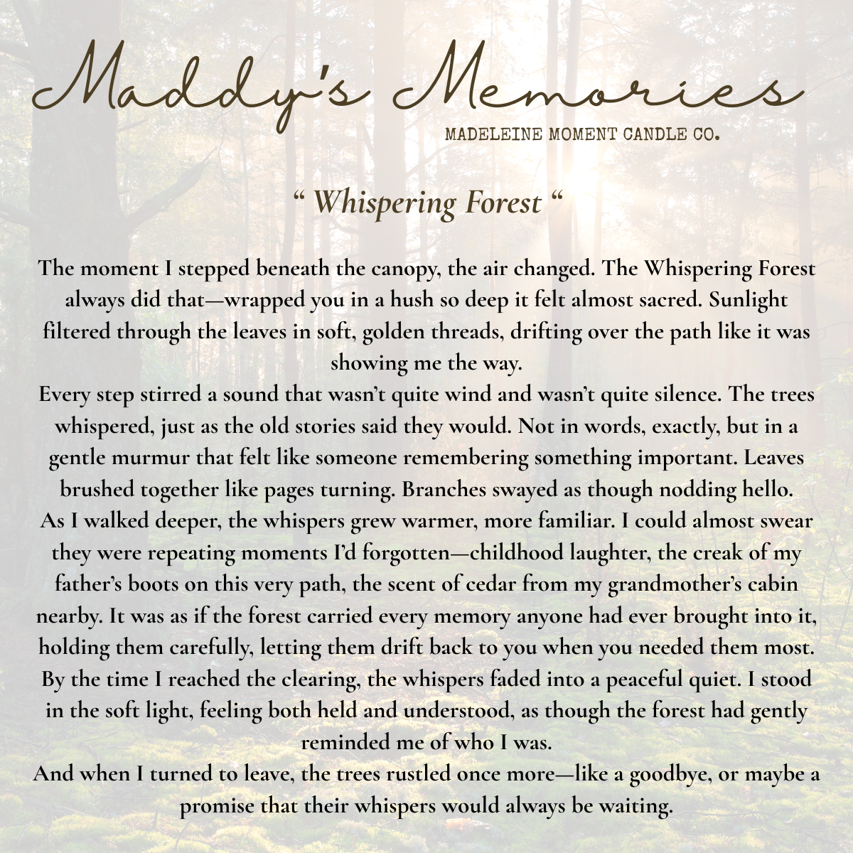 𝚆𝙷𝙸𝚂𝙿𝙴𝚁𝙸𝙽𝙶 𝙵𝙾𝚁𝙴𝚂𝚃 | 8𝚘𝚣 𝙲𝙰𝙽𝙳𝙻𝙴 | 𝙼𝙰𝙳𝙳𝚈'𝚂 𝙼𝙴𝙼𝙾𝚁𝙸𝙴𝚂