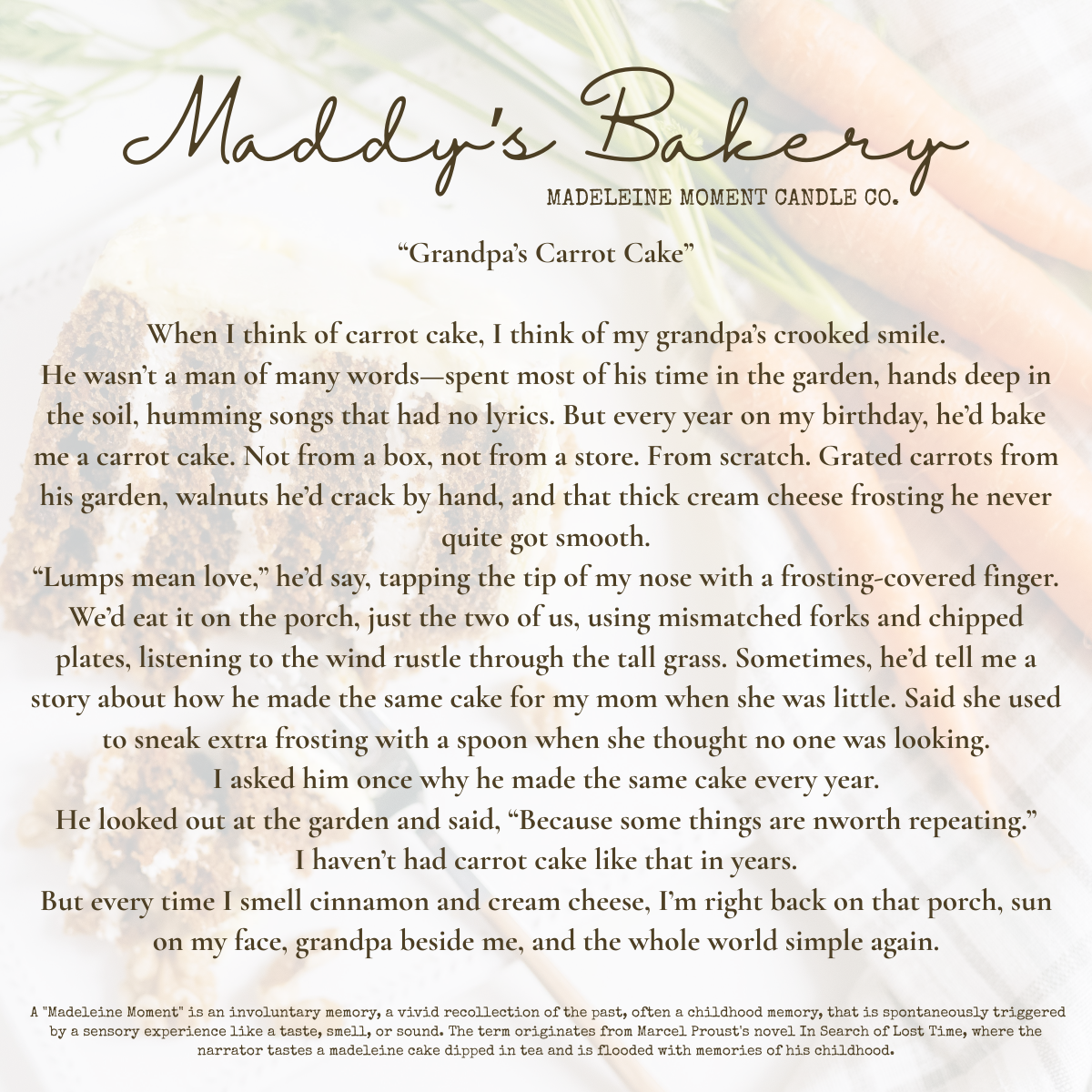 𝙷𝙴𝙰𝚁𝚃𝙷𝚂𝙸𝙳𝙴 𝙲𝙰𝚁𝚁𝙾𝚃 𝙲𝙰𝙺𝙴  | 8𝚘𝚣 𝙲𝙰𝙽𝙳𝙻𝙴 | 𝙼𝙰𝙳𝙳𝚈'𝚂 𝚁𝙴𝙲𝙸𝙿𝙴 𝙱𝙾𝙾𝙺